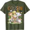 Safari Jungle Animals 2nd Birthday Boy Cousin of The Two Wild Safari Jungle 2nd Birthday Boy T-Shirt - Olive Green