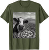 Wildfie – Selfies from Around the World Cow Pizza Selfie Funny Italy Meme Design T-Shirt - Olive Green