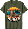 Chonkers The Sea Lion San Francisco Funny Seal Tee Chonkers The Sea Lion San Francisco Funny Seal T-Shirt - Olive Green