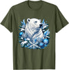 Arctic Polar Bear Snowflake Winter Christmas Christmas Polar Bear Snowflakes Winter Ornaments T-Shirt - Olive Green