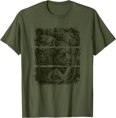 Cow Vintage Buffalo Bison Distressed American Bison Buffalo T-Shirt