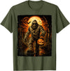 Funny Halloween Tees for Men Women Kids. Jack O Lantern Mummy Sasquatch Funny Halloween Men T-Shirt - Olive Green