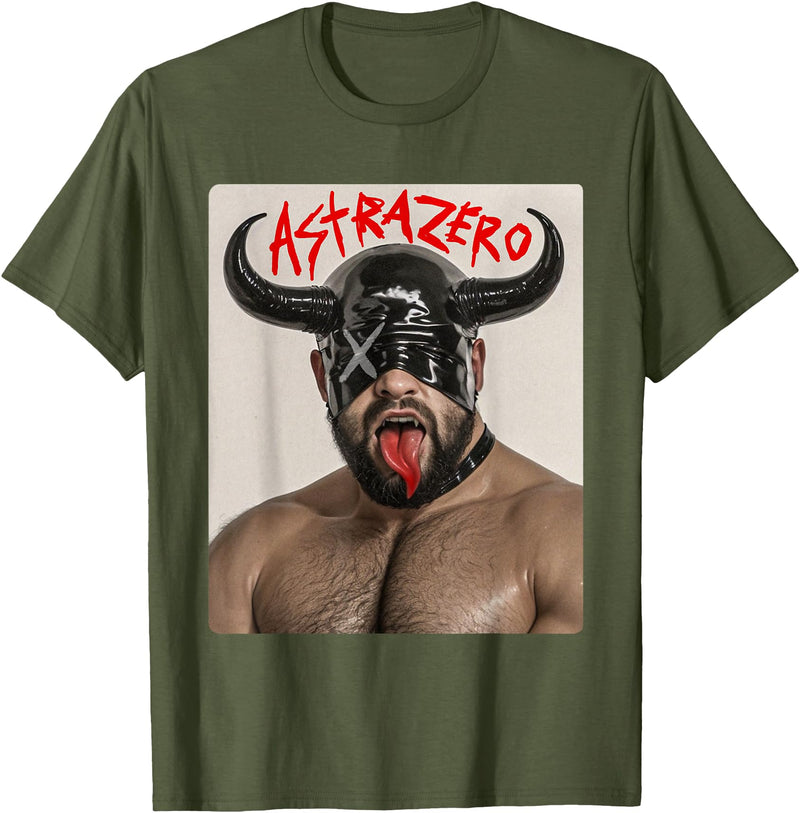 Astra Zero Gay Bear Punk Devil T-Shirt - Olive Green
