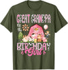 Pink Farm Cow Matching Tees Great Grandpa Of The Birthday Girl Pink Farm Cow Birthday T-Shirt - Olive Green