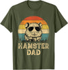 Vintage Hamster Dad Hamster Lovers Daddy Father's Day T-Shirt - Olive Green