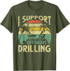 Tees I Support Offshore Drilling Pontoon Boat Funny I Support Offshore Drilling Pontoon Boat T-Shirt - Olive Green
