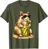 Pickle Munching Guinea Pig Designs Funny Guinea Pig Pickle Lover T-Shirt - Olive Green