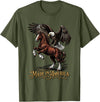 American Pride Horse Eagle Country Made in America Horse Eagle Patriotic Western T-Shirt - Olive Green
