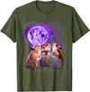 Hamsters Howling at The Moon Shirt - Funny Hamster T-Shirt - Olive Green