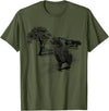 Ma2ca Skater Bear Tee Skating Skateboard TShirt - Olive Green