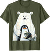 click here for better animal tees cute Polar bear and penguin bird fish lovers animal friends T-Shirt - Olive Green