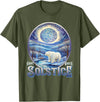 Winter Solstice Gifts by PLOLDS Happy Winter Solstice Yule Polar Bear T-Shirt - Olive Green