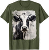 Noah&Friends A Black White Cow T-Shirt - Olive Green