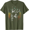 Vintage Giraffe Apparel. Giraffe Vintage Sunglasses Funny Retro African Animal T-Shirt - Olive Green
