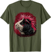 Guinea pig pet love Guinea Pig Punk T-Shirt - Olive Green