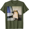 Funny Hamster Meme Cyber Hamster Meme Smoking Humor Computer T-Shirt - Olive Green