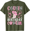Cowgirl Disco 1st Birthday Matching Family Cousin Of The Birthday Cow-Girl Pink Disco Rodeo Western T-Shirt - Olive Green