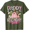 Famer Pink Cow Birthday Matching Tees Daddy Of The Birthday Girl 1St Birthday Pink Farm T-Shirt - Olive Green