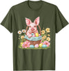 Easter Pig Easter Bunny Ears Graphic Pig Easter Pig Bunny Ears Graphic T-Shirt - Olive Green