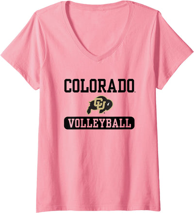 Elite Authentics Womens Colorado Buffaloes Volleyball V-Neck T-Shirt