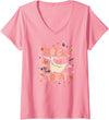 Womens Disney The Nightmare Before Christmas Zero Halloween V-Neck T-Shirt - Pink