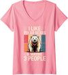 Polar Bear Gift Polar Bear Accessories & Stuff Women's Cute Polar Bear Art for Men Women Kids Arctic Polar Bear V-Neck T-Shirt - Pink