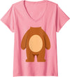 Bear Costume Shirts Women's Bear Costume Shirt Adult Kids Men Women Brown Bear Costume V-Neck T-Shirt - Pink