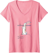 Womens Stuffed Rabbit the Velveteen Rabbit, Margery V-Neck T-Shirt in Pink