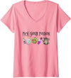 Womens Pick Your Poison Happy Halloween Day Party Spooky Funny V-Neck T-Shirt - Pink
