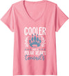 Polar Bear Apparel and Gifts Women's Funny Polar Bear Quote - Cooler Than A Polar Bear's Toenails V-Neck T-Shirt - Pink