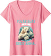 Polar Bears Polar Bear Lovers Shop Womens Polar Bears Polar Bear is my spirit animal V-Neck T-Shirt - Pink