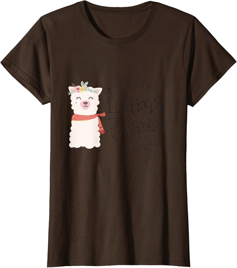 Cute This Is My Llama Pajama Shirt Gifts Womens & Kids This is My Llama Pajama Shirt Cute Alpaca Gift T-Shirt - Brown