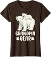 Polar Bear Family Art Creations Grandma Bear and Cub T-Shirt - Brown