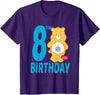 Care Bears Birthday Bear Celebrates A 8th Birthday T-Shirt - Purple