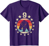 9 Years Old Birthday Bear Lovers Bear Birthday 9 Year Old Boy Girl Bear 9th Birthday T-Shirt - Purple