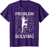 Climbing Problem Solving Rock Climber Bouldering Climb Wall T-Shirt - Purple