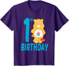 Care Bears Birthday Bear Celebrates A 1st Birthday T-Shirt - Purple