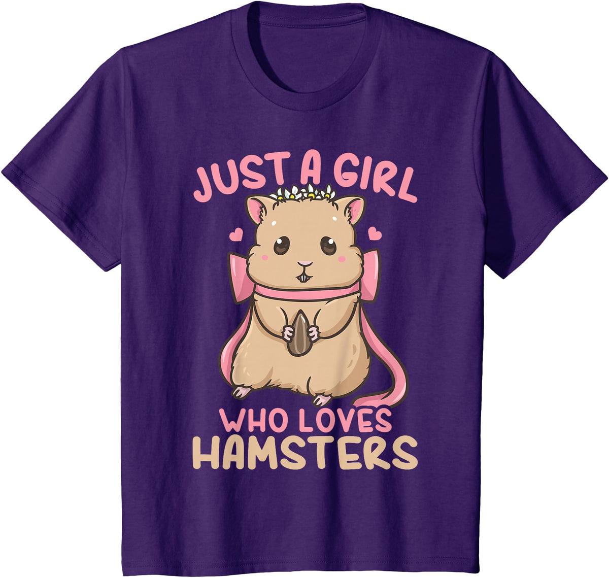 Kids Hamster Just A Girl Who Loves Hamsters T-Shirt - Purple