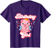 Pig Piggy Piglet Birthday Shirts and Gifts Pig Birthday Party Cute Girl Piggy Piglet Girls Gift T-Shirt - Purple