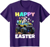 Happy Easter Day Bunny Monster Truck Eggs Cool Rabbit T-Shirt in Purple