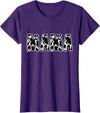 Cow Print Designs for the whole Family Mama Cow Pattern Cow Print T-Shirt - Purple