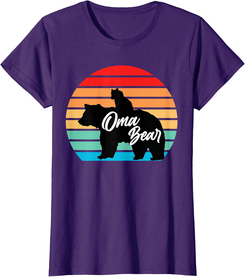 mother's day Gifts oma bear grandma bear T-Shirt - Purple