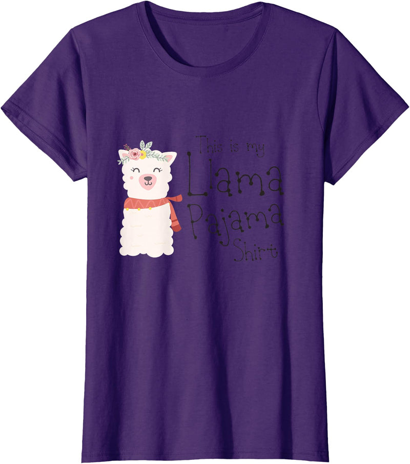 Cute This Is My Llama Pajama Shirt Gifts Womens & Kids This is My Llama Pajama Shirt Cute Alpaca Gift T-Shirt - Purple