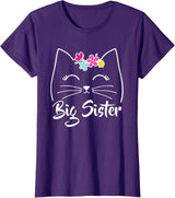 Best Cat Humor Tees & Gifts Big Sister Cute Kitty Cat Lover Pets T-Shirt
