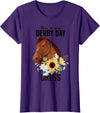 This Is My Derby Day Dress Outfit for Women This Is My Derby Day Dress Horse Flowers Women Horse Racing T-Shirt - Purple