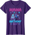 Birthday Party Shirts For Men Women Kids Mama of Birthday Boy Llama Pinata Party Family Match Women T-Shirt - Purple