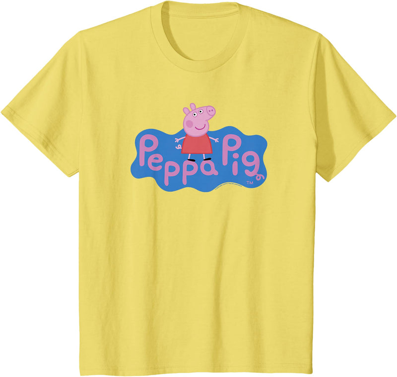 Peppa Pig Happy Centered Design T-Shirt - Lemon Yellow