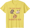 Cute Kids Rabbit Lover Bunny Graphic T-Shirt in Lemon Yellow