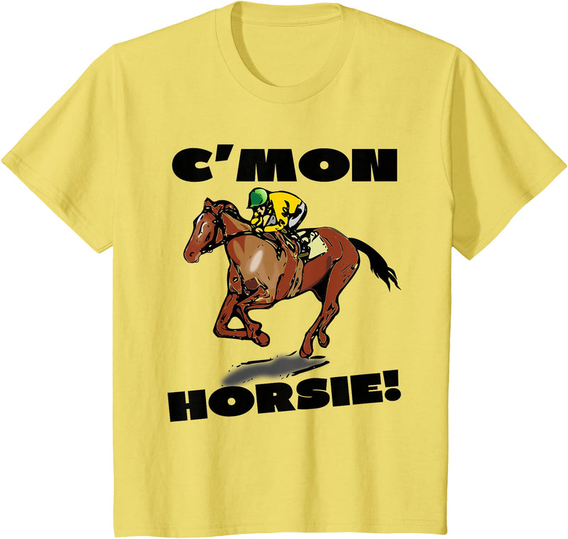Horse Racing Shirts 101 Horse Racing Races Track T-shirt Boys Girls Youth Child T-Shirt - Lemon Yellow
