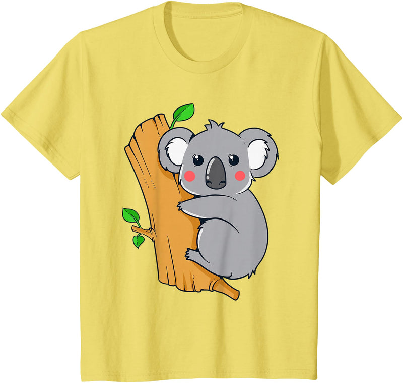 Charm's Children Clothing Cute Koala Bear T Shirt for Children | Kids Koala Bear Shirt T-Shirt - Lemon Yellow
